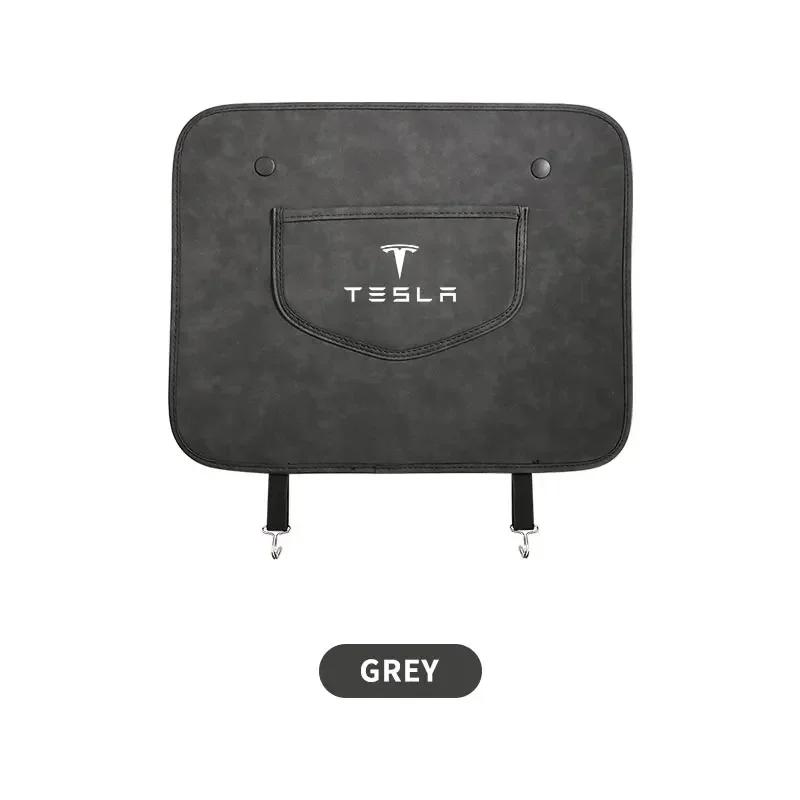 

Car Sticker 2025 New Tesla 1Pc Car Seat Backrest Anti-kick Pad Anti- dirt Scratch Mat Auto Interior Accessories For Tesla 3 X S сірий колір