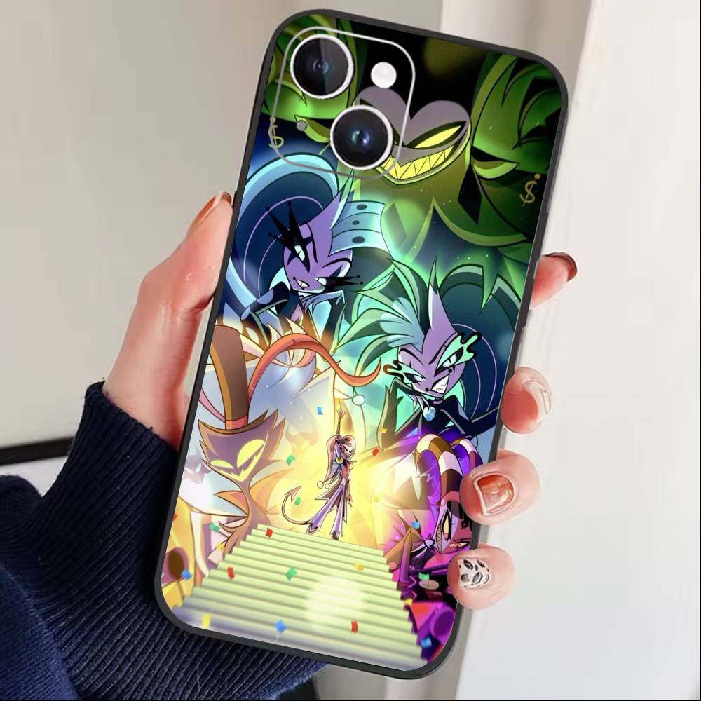 

L-Helluva Boss Phone Case For iPhone 17 16 15 14 13 12 Max Plus Silicone Black Cover iPhone13PROMAX