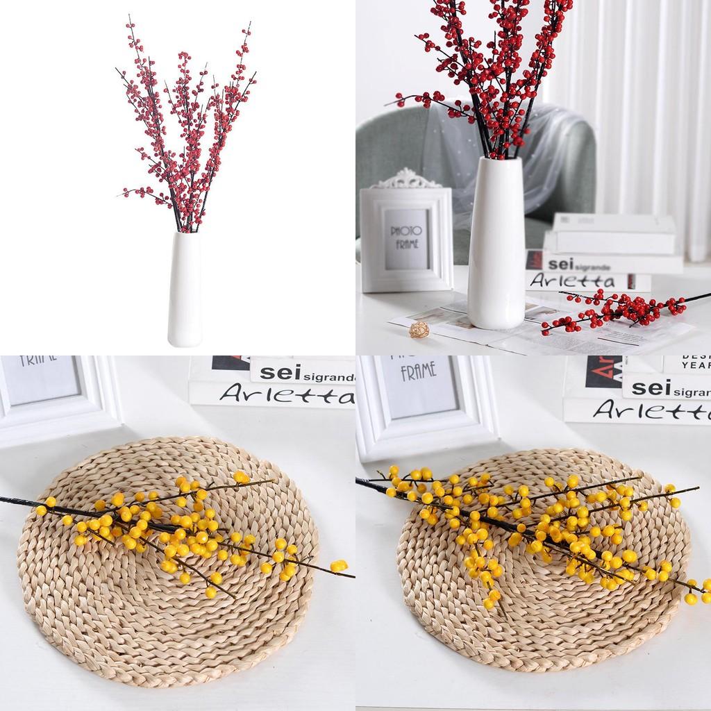 Artificial Ilex Chinensis Berries With Vibrant Berries For Photography Props And Home Decor