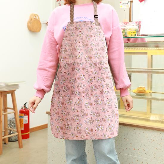 

Фартук для готовки без рукавов, маслостойкий, один размер, креативный, женский, с цветочным принтом, для протирания рук, кухонные принадлежности для дома синий