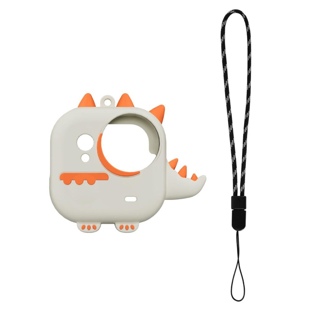 

Силиконовый чехол для Insta360 GO Ultra со шнурком, милый мультяшный протектор в форме динозавра, противоскользящая накладка на камеру, аксессуары для камеры