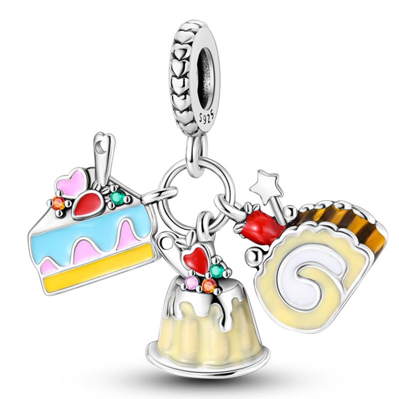 100% Copper Princess Dress Castle Witch Prince Dream Series Charms Beads Fit 3Mm Original Bracelets Diy Fine Jewelry Making