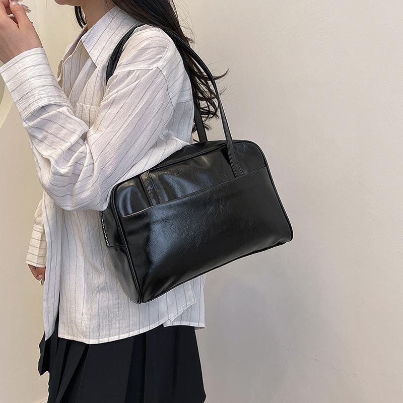 Niche Texturovaná Podpažní Taška Nová Módní a Všestranná Korejská Aktovka Všestranná Velkokapacitní Nošení přes Jedno Rameno