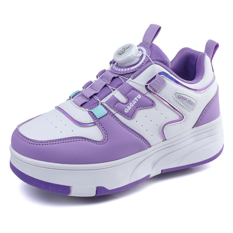 Chlapci Boty na kolečkové brusle pro mládež Vyjímatelné ploché boty Čtyřkolka Dívčí kolečkové brusle Tenisky pro ženy