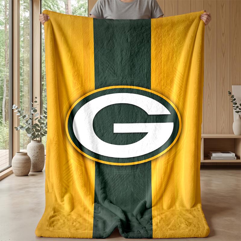 Coperta in Flanella Pile Green Bay Packers Coperta Calda e Accogliente per Divano Letto Viaggio Uso Stagionale