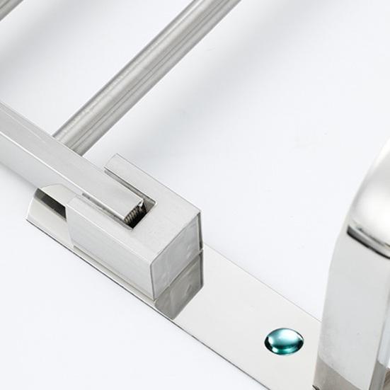 Towel Rack Foldable Towel Shelf with Movable Hooks Rustproof Wall