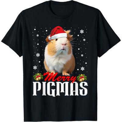 Mascarilla Facial Merry Pigmas Cerdo de Guinea Divertido Navidad Santa Xmas Camiseta