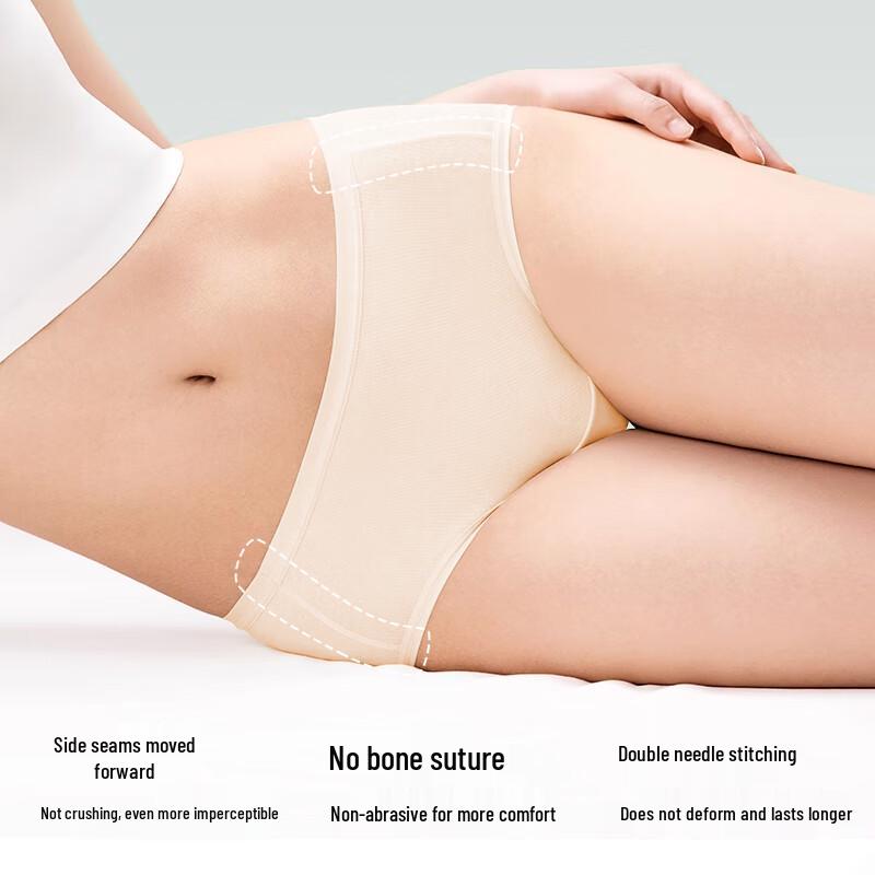 JOAE Super Soft Modal Antibacterial Seamless Mid-Rise Women's Briefs