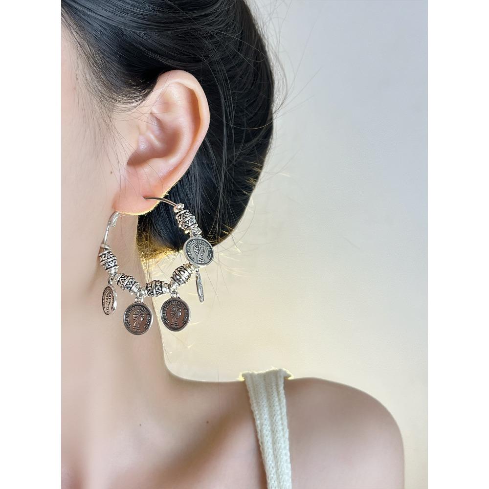 French Heavy Industry Color Silk Earrings Light Luxury High-end Temperament Autumn and Winter Temperament Long Zircon Fringed Earrings Women