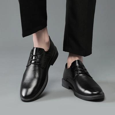 Fashion Summer Hollow Plastic British Casual Business Dress Leather Shoes Men's Shoes Single Shoes Casual Shoes Suit