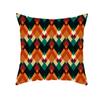 Bohemian Printed Peach Skin Velvet Pillow Cover Colorful Geometric Abstract Ethnic Style Pillow Cover