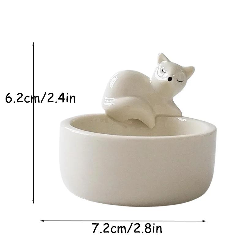 Ceramic Ghost Candle Holder Kitten Ins Scented Candle Cute Ghost Ornament For Holiday Party Desktop Decor Gift