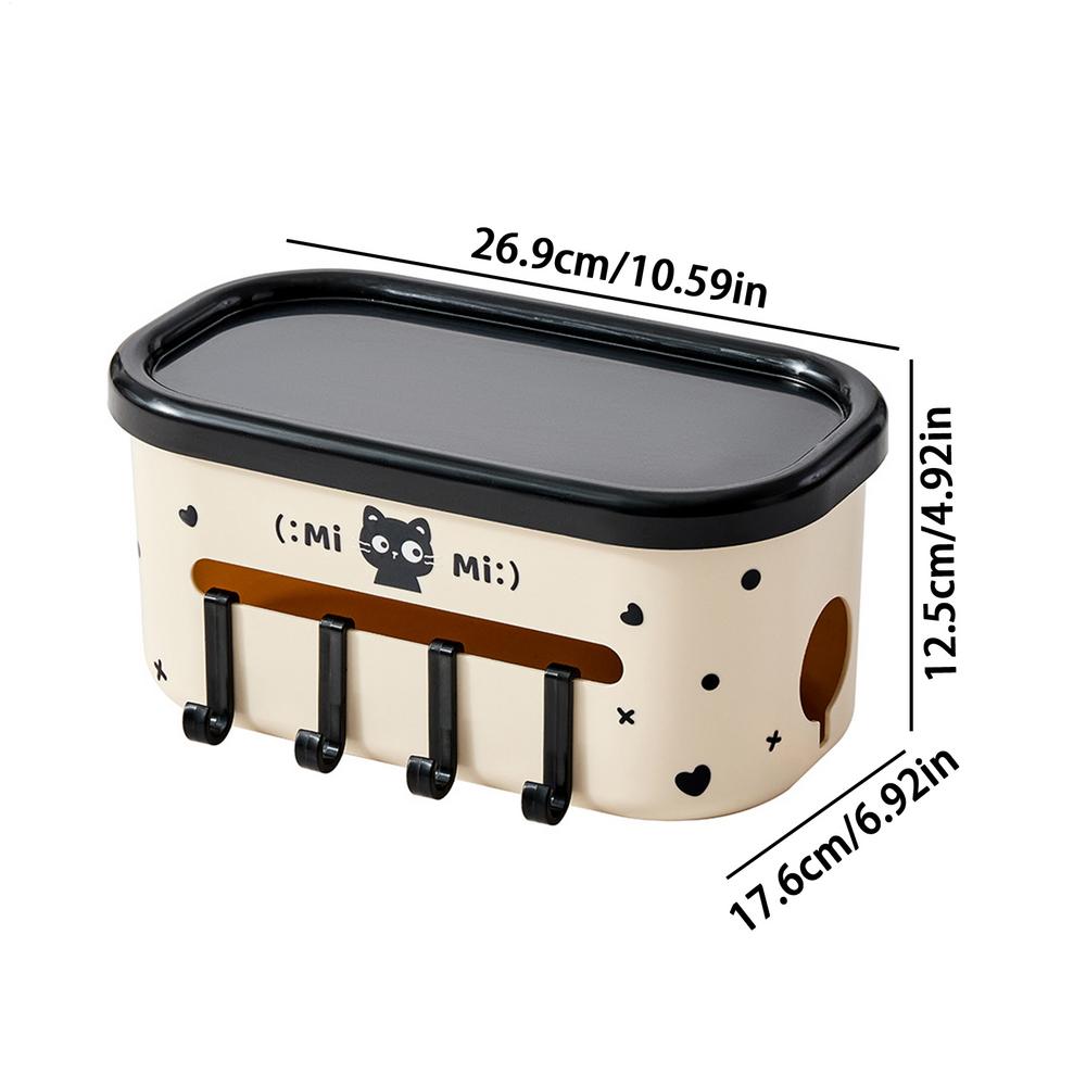 

Dormitory Bedside Storage Box Tissue Box Bed Pocket With Lid Hooks Bedside Storage Remote Holder For Water Bottle Glasses чёрный