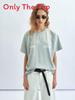 Streetwear Letter Embroidered Cotton T Shirt For Teens Casual Daily Wear