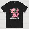 Gamer Axolotl Cotton Summer Casual Cool Loose T-Shirt