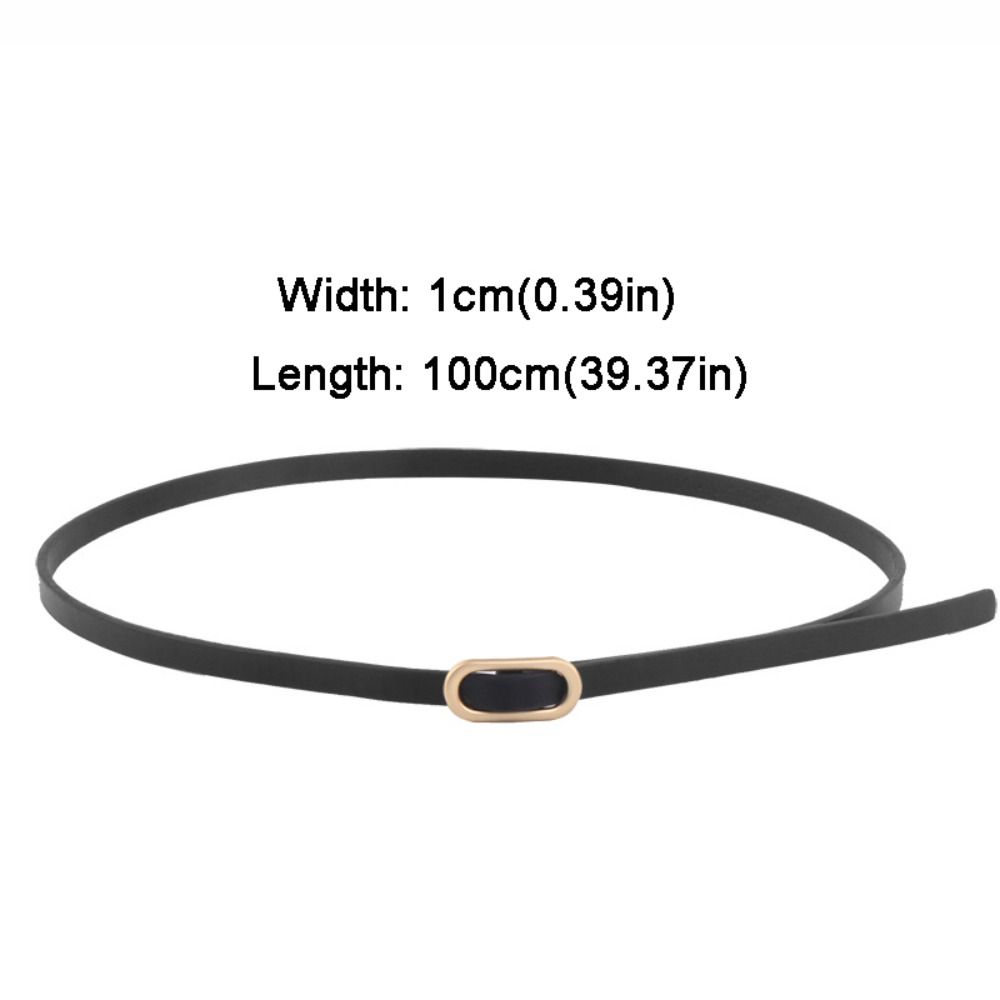 Luxury Design Leather Belt Elliptical Thin Waist Strap Women Trouser Dress Belts