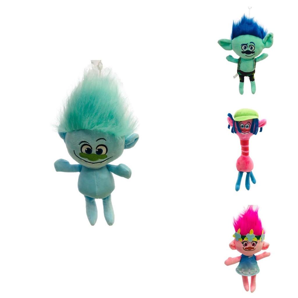Dreamworks Movie Trolls World Tour Poppy Branch Barb Plush Doll Soft Toy Perfect For Kids