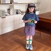 Girls Summer Cotton Cartoon Print T Shirt Loose Fit Short Sleeve Top