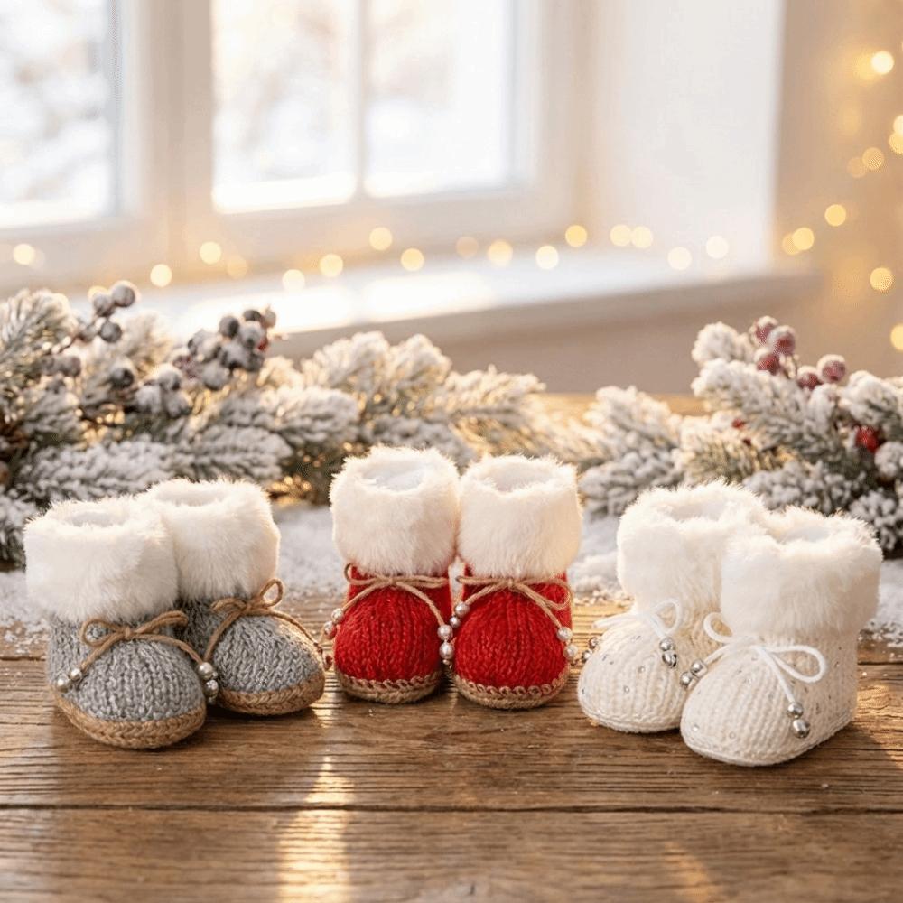 Bow Beads Mini Boot Ornament Built-in Hanging Loop Boot-Shaped Ornament  Box Embellishment