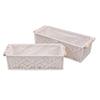 2PCS Bohemian Tassel Storage Baskets Handmade Woven Decorative Countertop Toilet Tank Topper Paper Basket Cabinet