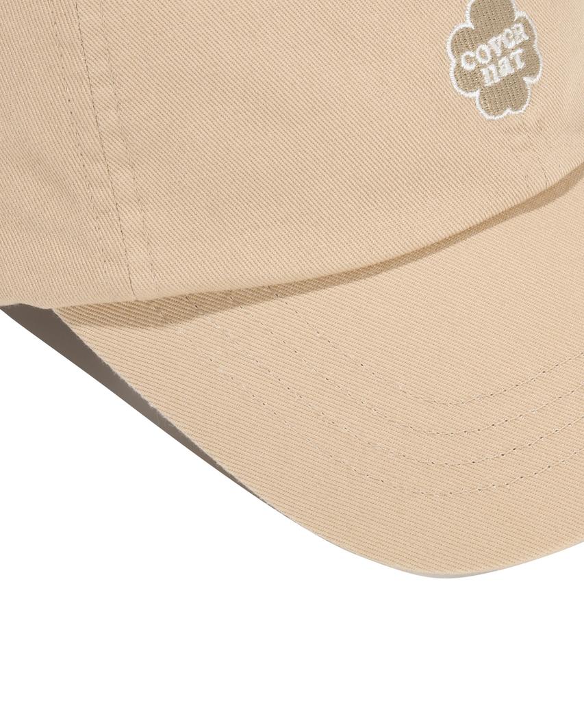 COVERNAT WOMAN Clover Heart Small Logo Ball Cap Beige