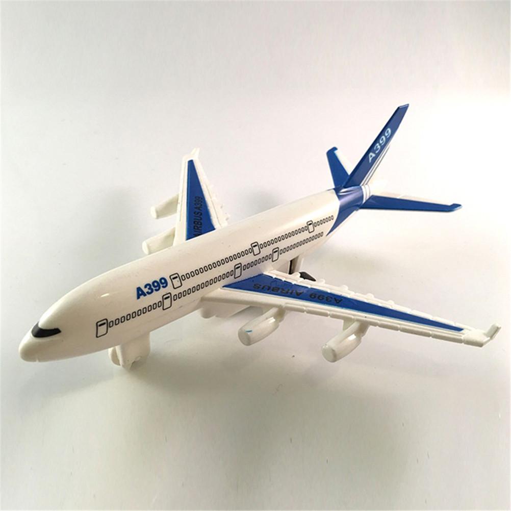 Plastic Air Bus Model Kids Children Pull Back Airliner Passenger Plane Model