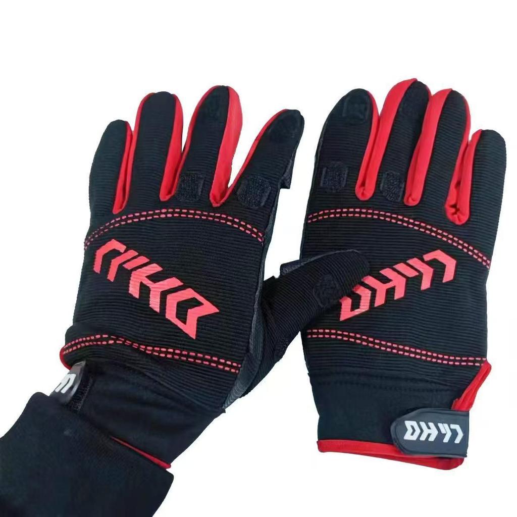 Convertible Three-Finger Warm Fishing and Outdoor Gloves with Velvet Lining for Winter Protection