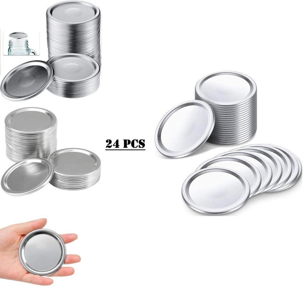 24 Pcs Superior Quality Regular Mouth Ball Jar Lids For Safe Food Storage Solutions
