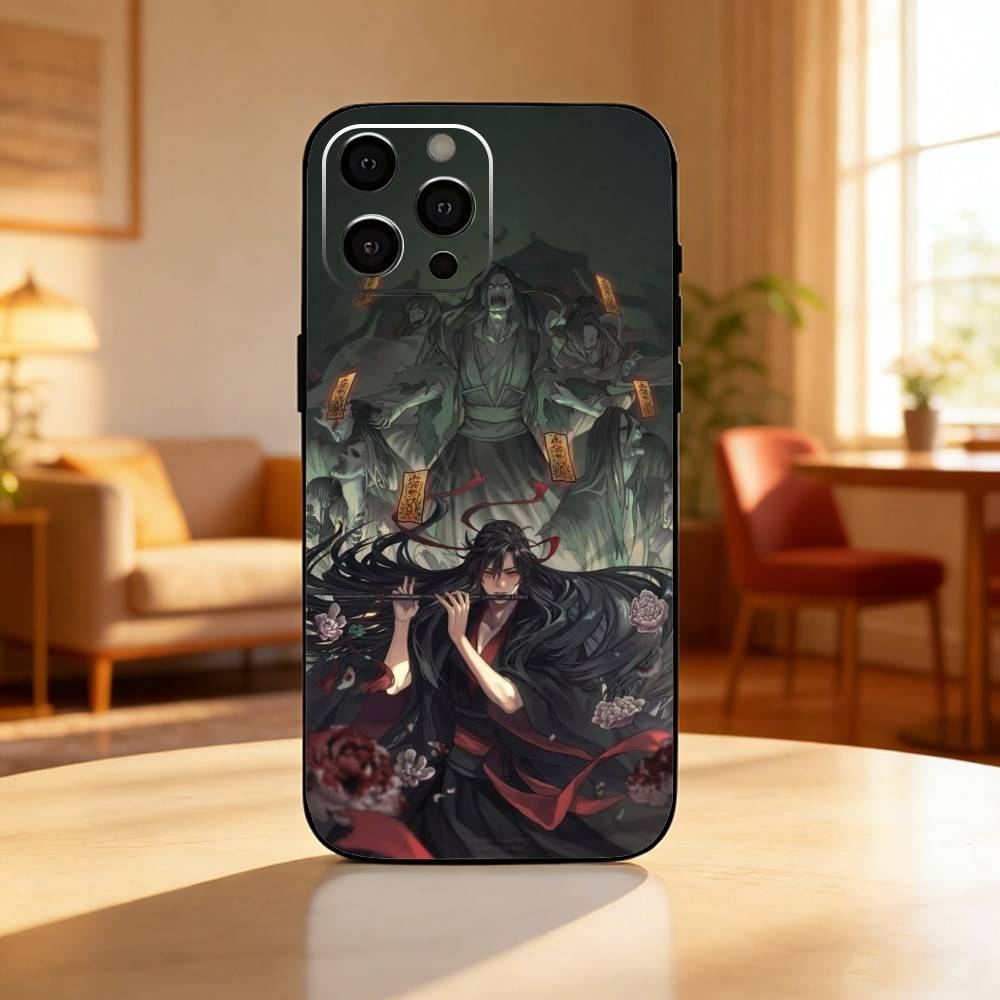 M-Mo Dao Zu Shi MDZS Anime Handyhülle Für iPhone17,16,15,14,13,12 Plus,Max Weiches Silikon Schwarze Hülle