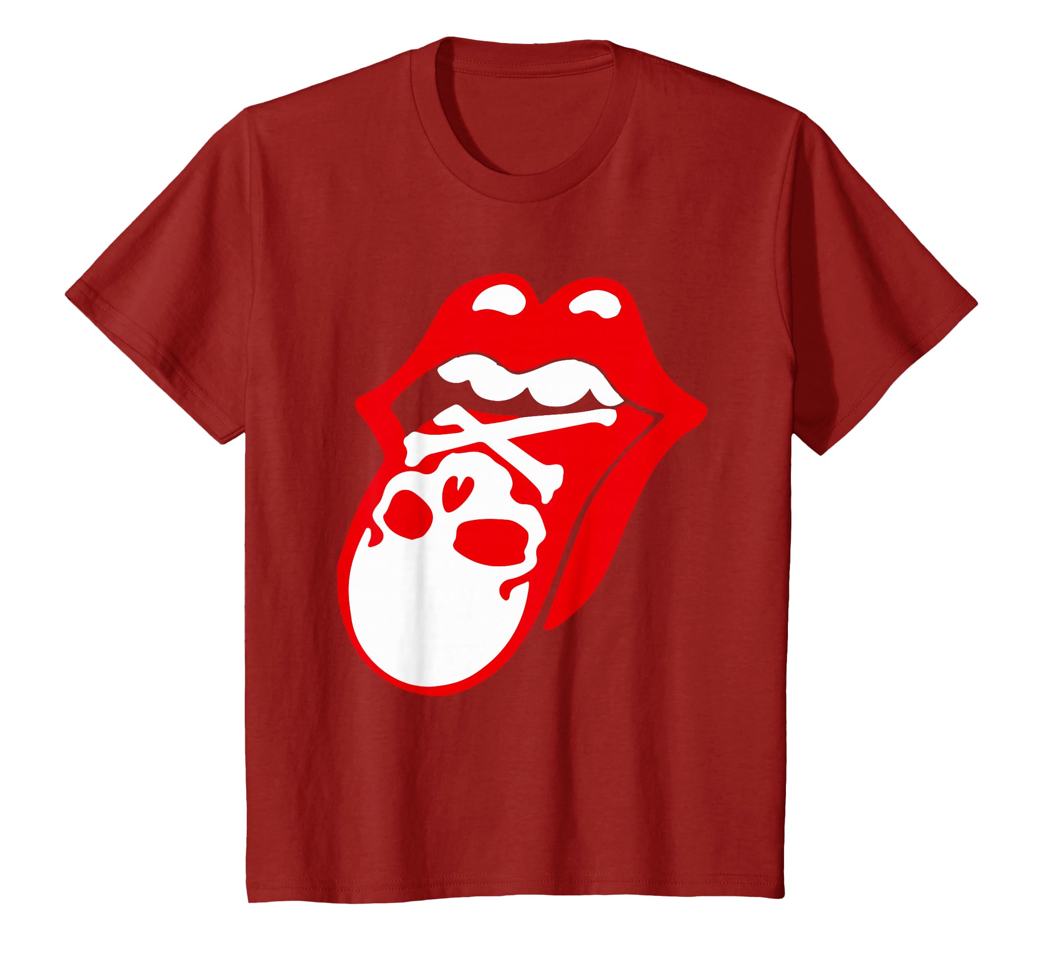 Lips and Tongue Skull Lazy Halloween Costume Skull Bones T-Shirt