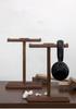 Walnut Wood Headphone Stand with Anti-slip Groove,Universal Desk Holder for Over-ear Gaming Headset,Earbuds Storage Display Rack