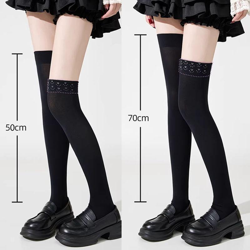 Cat Paw Silicone Dot Grip Over Knee Socks Spring Summer Solid Compression Thigh High Stockings For Women Girls Jk Aesthetic New