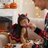 Double Satin Red Wing Devil Pet Cape with Bow Tie Pet Cosplay Cape  Festive Party