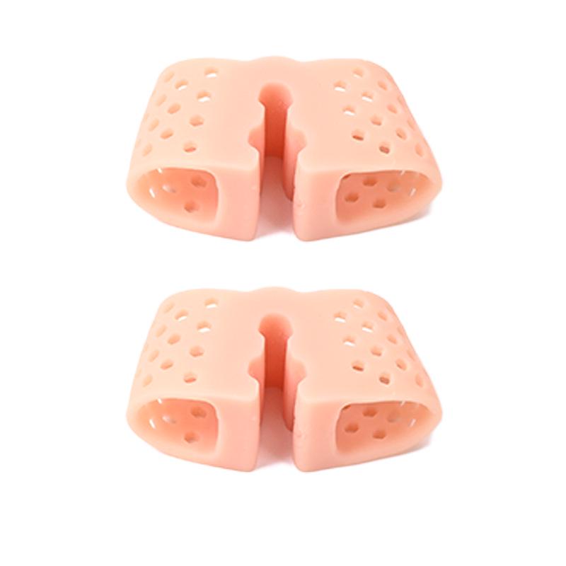 Silicone Hallux Valgus Corrector - Double Hole Toe Separator for Overlapping Valgus