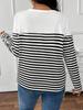 2026 Spring/Summer Elegant Striped Women's Long-Sleeved Top