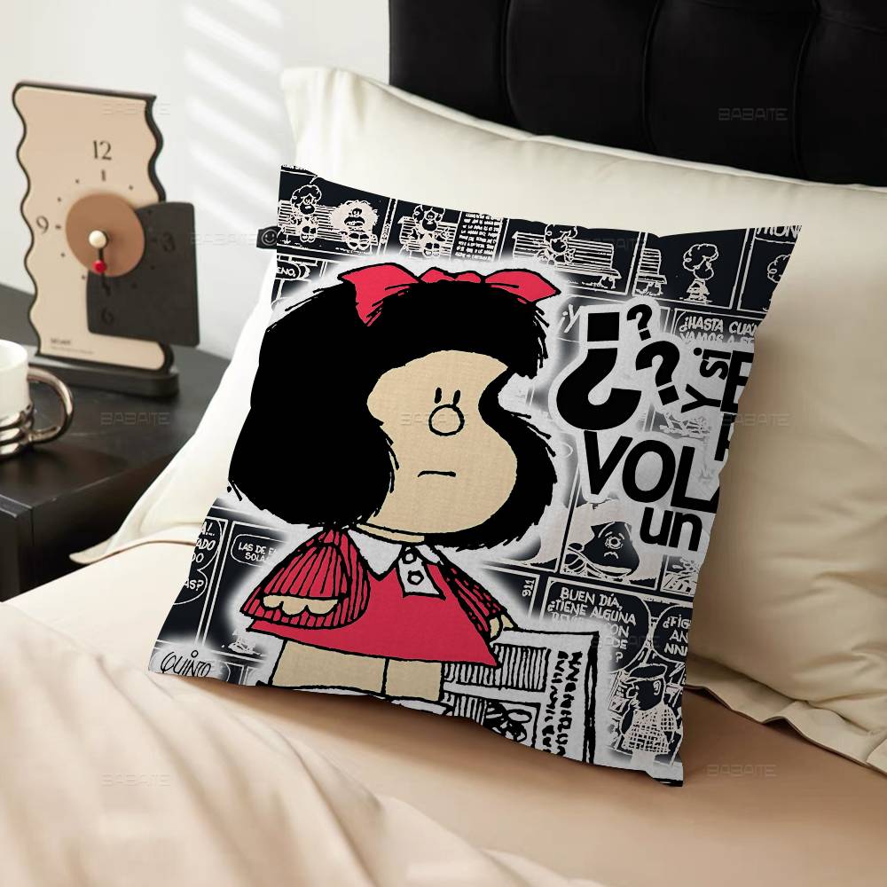 Cute Cartoon M-Mafalda Pillow Cover Sofa Cushion Cover Home Room Decoration Children Gift