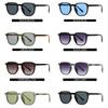  New Vintage Fashion  Sunglasses Women Men Retro Rivet Blue Lens Square Sun Glasses Female UV400