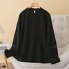 Plus Size Women's Pleated Lace Long Sleeve Patchwork T-shirt - Spring 2026 Versatile Top Hoodie