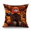 Yayoi Kusama Modern Art Polka Dots Fashion Model Cotton Linen Sofa Throw Pillow Case Pumpkin Art Home Decorative Cushion Cover