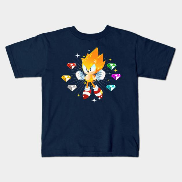 Boys Girls Soft Cotton Graphic Tees Super Sonic T-shirt Breathable Daily School Wear Kids T-Shirts