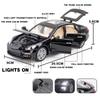 1:24 Porsche Panamera Leichtmetall-Druckguss & Spielzeugmodelle Simulation Sound und Licht Rückzieher Kinderspielzeugsammlung Geschenk