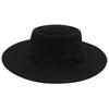 Popular Top Hat Versatile Bow Dome Convex Top Big Brim Fashion Casual Woolen Felt Hat Top Hat Hat