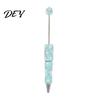 Creative Gift for Women DIY Beadable Pen, Bling Rhinestones And Faux Pearls Beaded Office Desk Accessories Black Ink Ballpoint Pen School Supplies