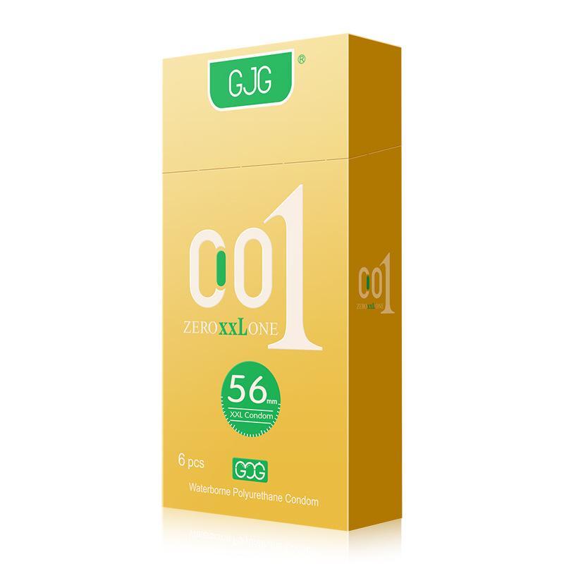 001 Ultra-thin 56mm Condom Super Lubrication Transparent Natural Latex Condom Safe Sex Sex Product for Male
