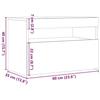 VidaXL Table de chevet avec lumières LED chêne artisanal 60x35x40 cm, table de nuit, table d'appoint pour chambre à coucher, 3329176