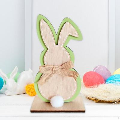 Dekorace velikonočního zajíčka Ornament Řemeslný stůl Předsíň Party laskavosti Vnitřní figurka králíka Dřevěná