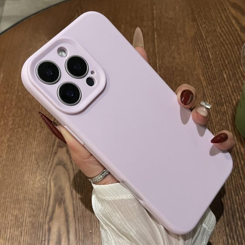 Soft Silicone Candy Color Case for iPhone 16 15 14 Plus 13 12 11 Pro Max Armor Shockproof TPU Rubber Bumper Simple Matte Cover