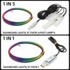 Full Colors USB Car LED Ambient Light Acrylic Strips Dashboard Lights RGB Car Interior Hidden App Remote Control Atmosphere Lamp