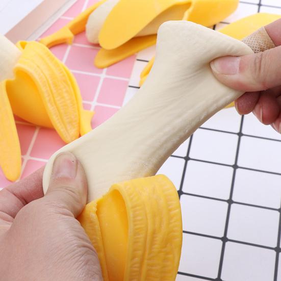 1/2/3Pcs Simulation Peel-off Banana Squeeze Toy Stress Relief Fruit Pinch Sensory Toy Kids Adults Soft TPR Stress Ball Calming Fidget Toy