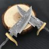 Handmade Damascus Steel Fixed Blade Knife Blanks Diy Semi-finished Billets Accessories outdoor Camping Hunting paring Tool Parts